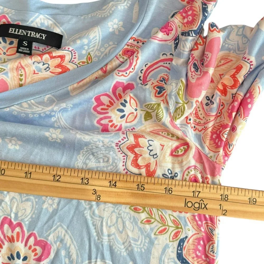 Ellen Tracy Nightgown Sleepwear Dress Women Size S Paisley‎ Print Loungewear